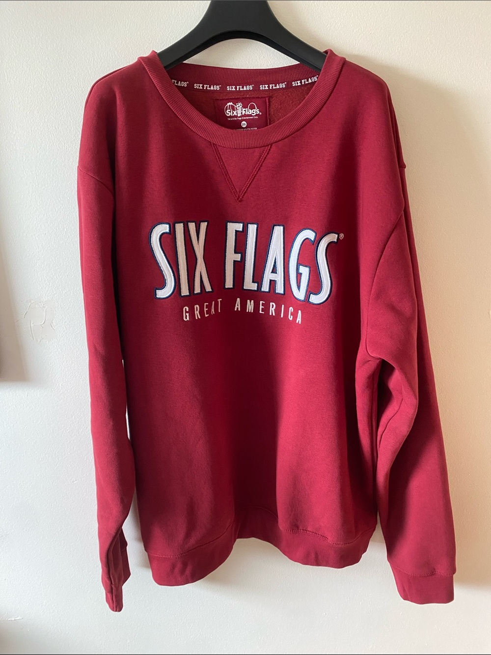 Great America unisex Red/maroon Crewneck Sweatshirt xxl/2x